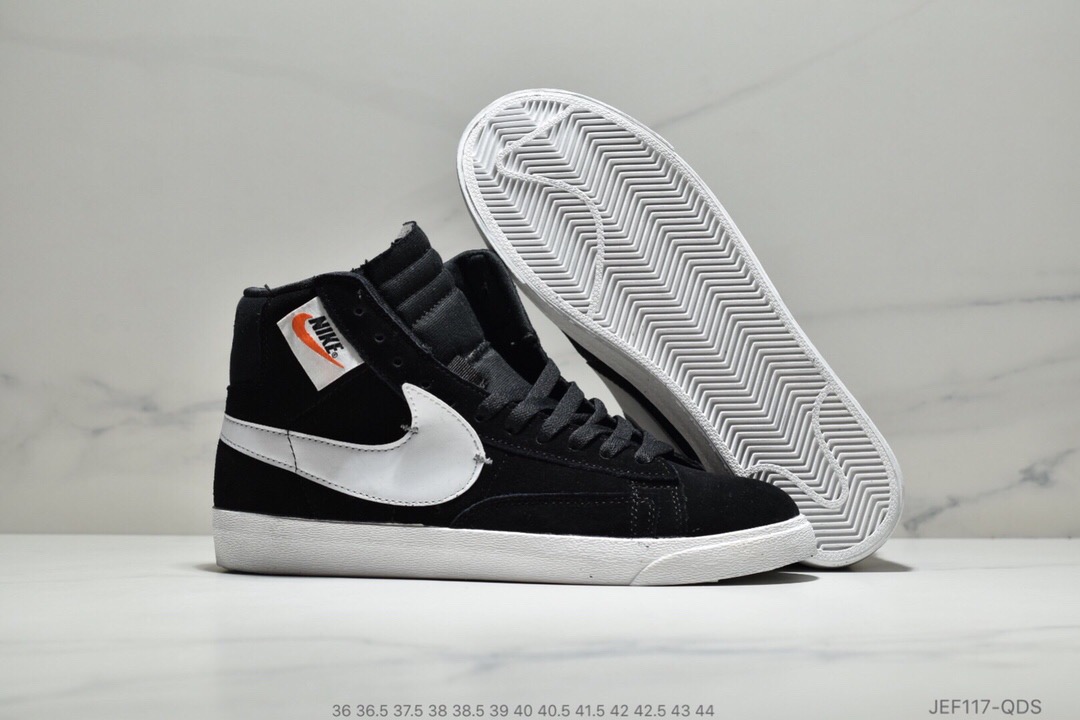 Nike Blazer Mid Redel Black White Shoes - Click Image to Close